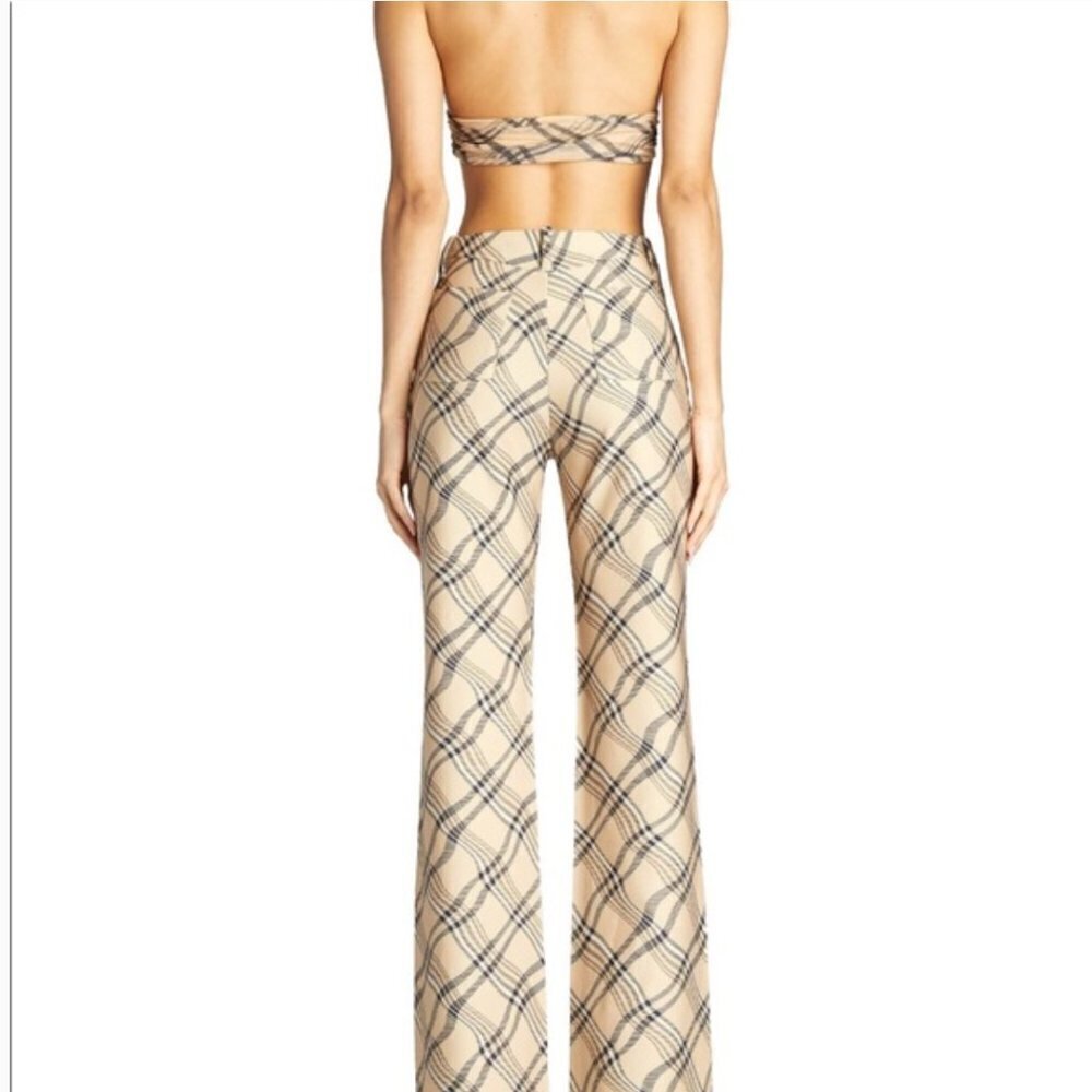 I AM GIA Carmel Tan Plaid Wide Leg Pants - Picture 4 of 7